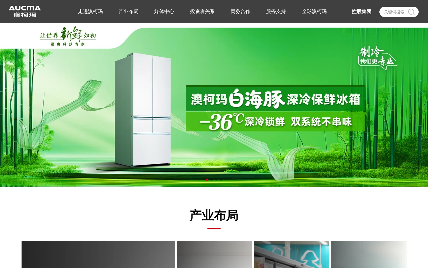 澳柯玛 页面快照